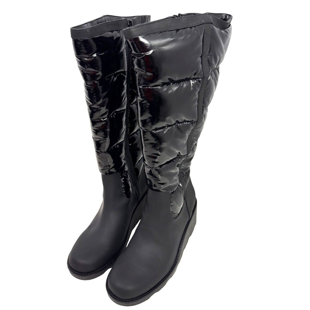 INC Hiliah Puffy Puffer Pull On Wedge Knee-High Winter Boots Womens Size 11M